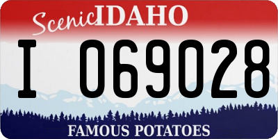 ID license plate I069028