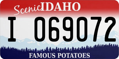 ID license plate I069072