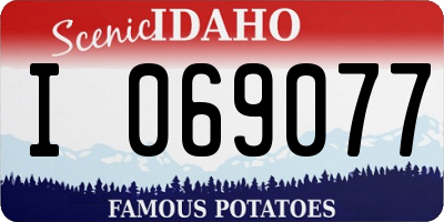ID license plate I069077