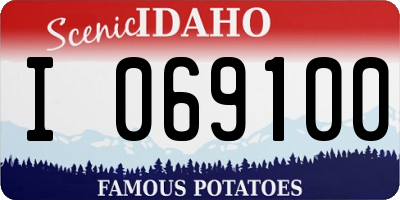 ID license plate I069100