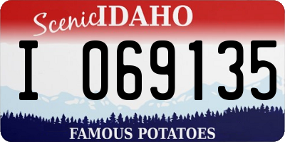 ID license plate I069135