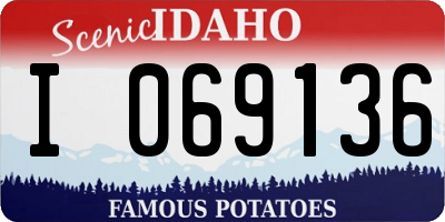 ID license plate I069136