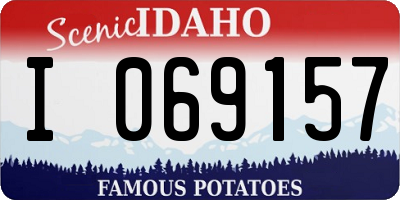 ID license plate I069157
