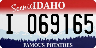 ID license plate I069165