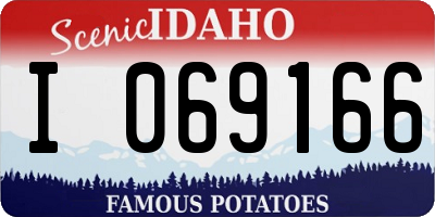 ID license plate I069166