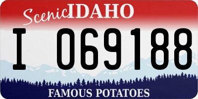 ID license plate I069188