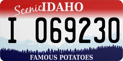 ID license plate I069230