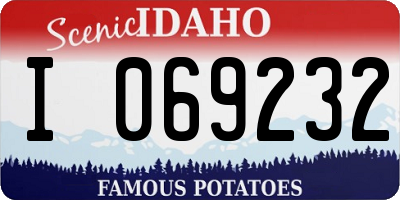 ID license plate I069232
