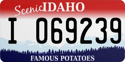 ID license plate I069239
