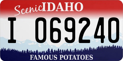 ID license plate I069240