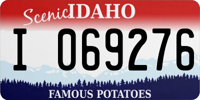 ID license plate I069276
