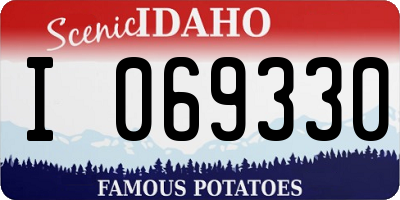 ID license plate I069330