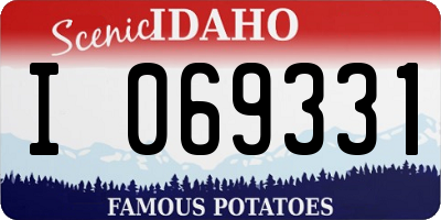 ID license plate I069331