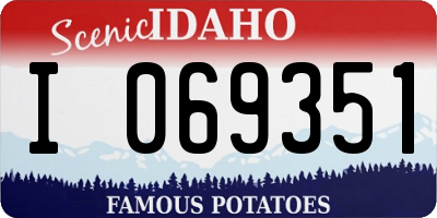 ID license plate I069351