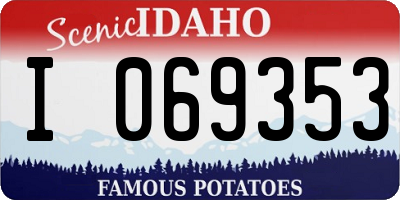 ID license plate I069353