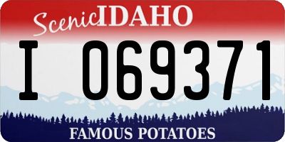ID license plate I069371