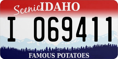 ID license plate I069411