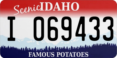 ID license plate I069433