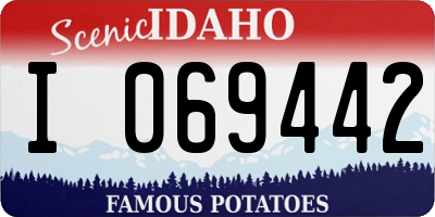 ID license plate I069442