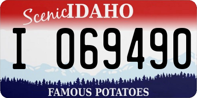 ID license plate I069490