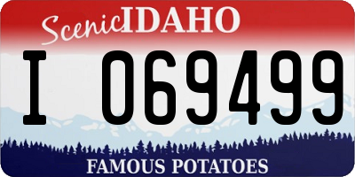 ID license plate I069499