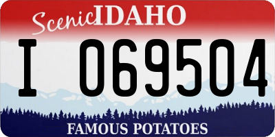 ID license plate I069504