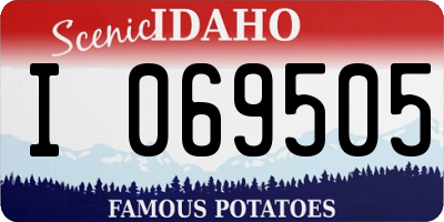 ID license plate I069505