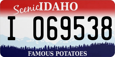 ID license plate I069538