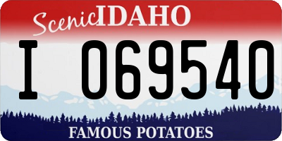 ID license plate I069540