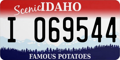 ID license plate I069544