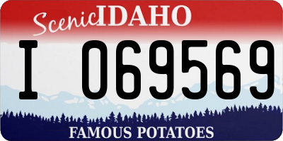 ID license plate I069569