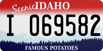 ID license plate I069582