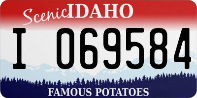 ID license plate I069584
