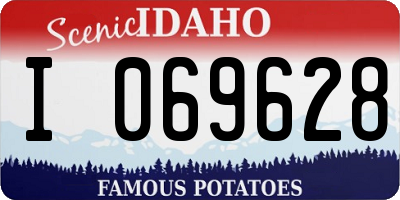 ID license plate I069628