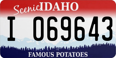 ID license plate I069643