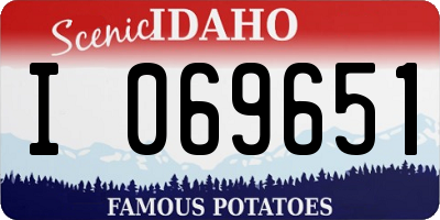 ID license plate I069651