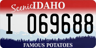 ID license plate I069688