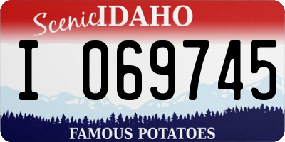 ID license plate I069745