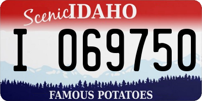 ID license plate I069750