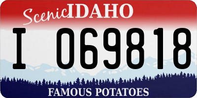ID license plate I069818