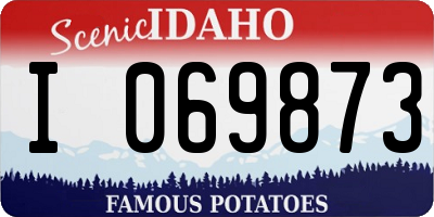 ID license plate I069873