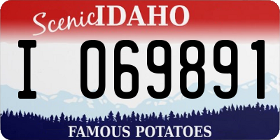 ID license plate I069891