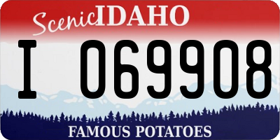 ID license plate I069908