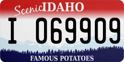 ID license plate I069909