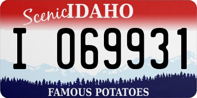 ID license plate I069931