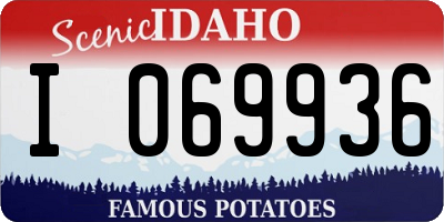 ID license plate I069936