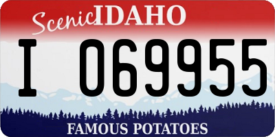 ID license plate I069955