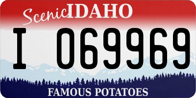 ID license plate I069969