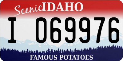 ID license plate I069976