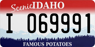 ID license plate I069991